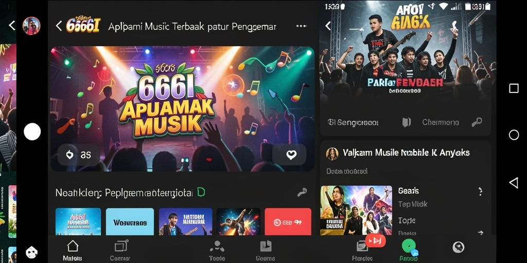 Screenshot gameplay Music 666I dengan tampilan lagu yang menarik.