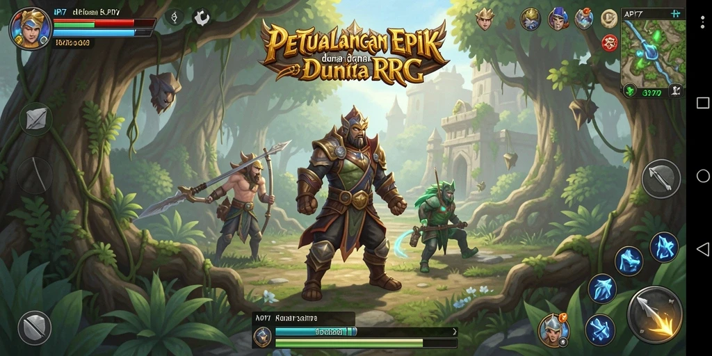 Tampilan gameplay RPG yang menegangkan dan penuh aksi.