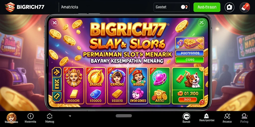 Tampilan gameplay Slot yang menegangkan di BIGRICH77.