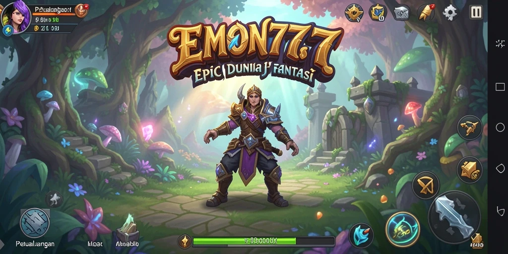 Tampilan gameplay menarik di dunia RPG EMON777.