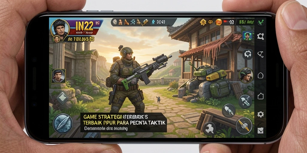 Screenshot permainan IN22 menampilkan strategi pertempuran yang mendebarkan.