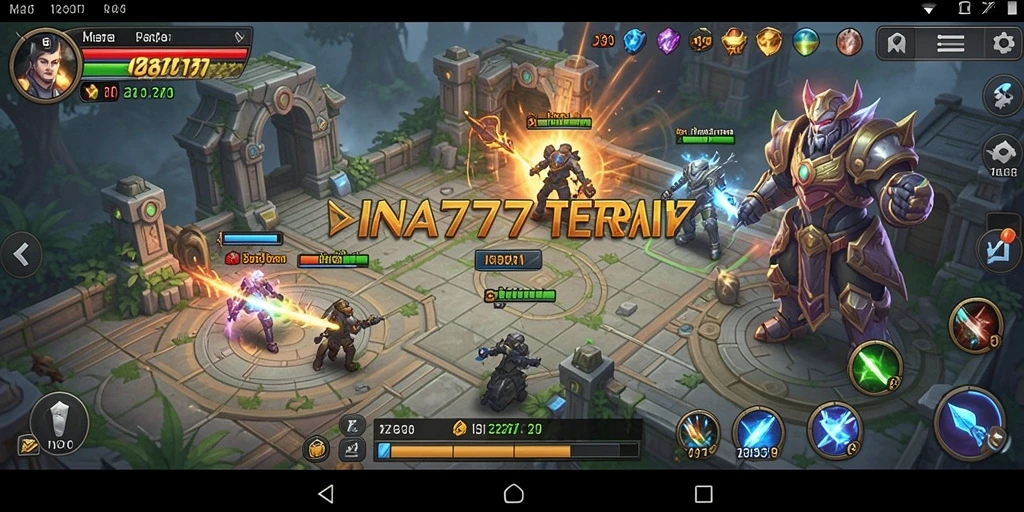 Tangkapan layar interaktif dari gameplay INA777 Tower Defense.