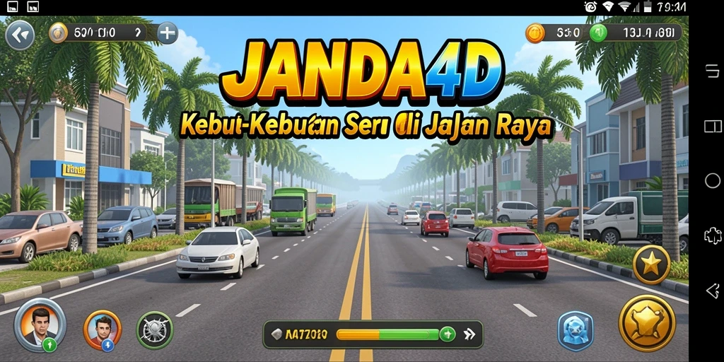 Skrinsut menampilkan aksi balapan mendebarkan di JANDA4D.