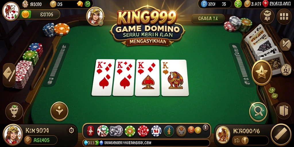 Tampilan gameplay KING999 yang menarik saat bermain domino.