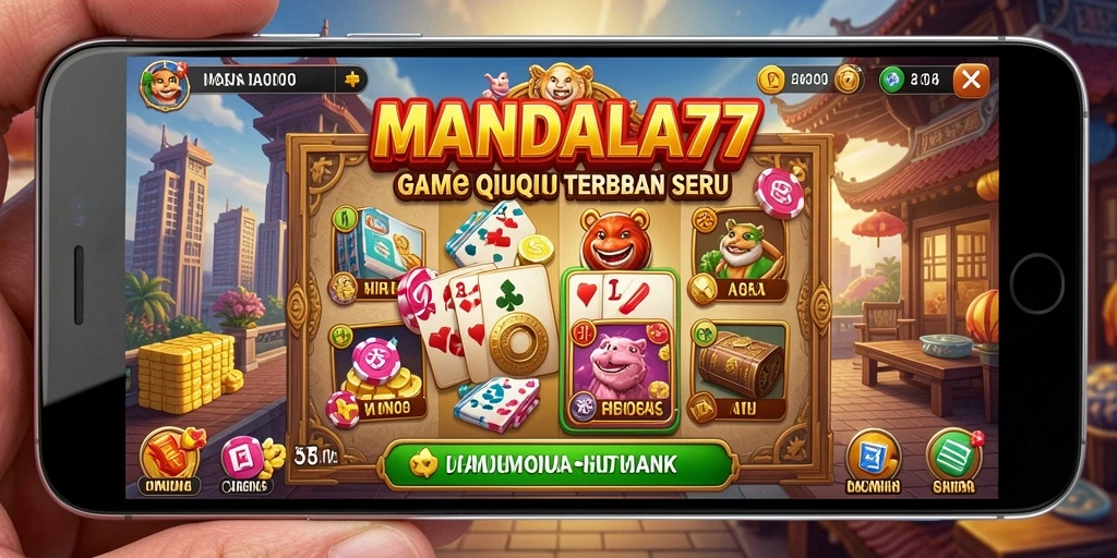 Tampilan gameplay seru QiuQiu di MANDALA77.