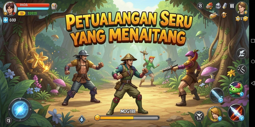 Tampilan gameplay menakjubkan dari MDG188 dalam aksi petualangan.