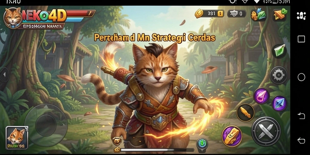 Tampilan gameplay seru dari NEKO4D yang penuh aksi Tower Defense.