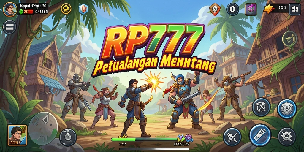 Tangkapan layar utama RP777 menampilkan gameplay yang penuh aksi dan keseruan.