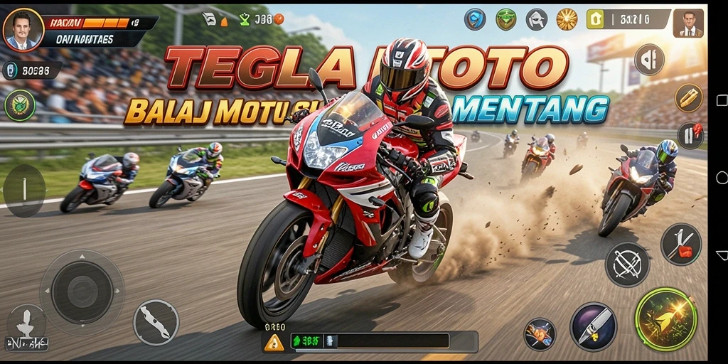 Tampilan gameplay seru dari balap motor TEGALTOTO.