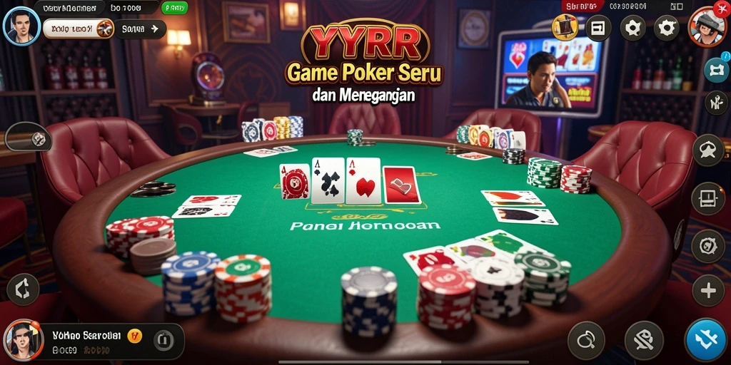Tampilan permainan Poker di YYRR yang menarik dan interaktif.